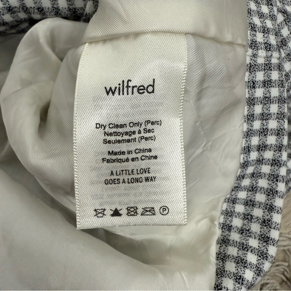 Wilfred Ourson Little Cropped Jacket Gingham XS Aritzia #71698 - Picture 8 of 9
